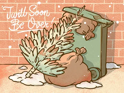 Twill Soon Be Over - Xmas Card card christmas design drozd greetings tree xmas yuletide