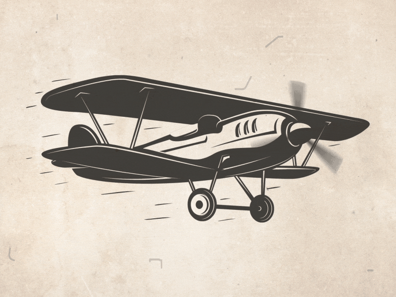 Retro planes animation after effects airplane animation aviation propeller retro speed line vintage