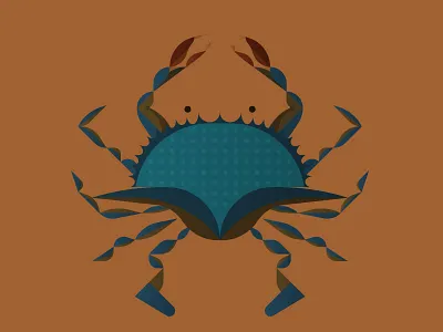 Crab crab crustacean icon illustration leaf maryland nature oak seafood symbol usa