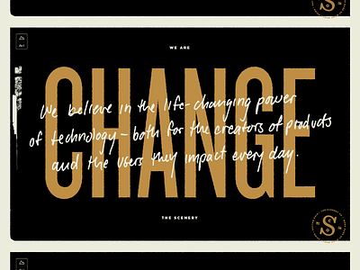 Change gold gotham grit hand written type