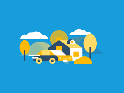 Car car home icon illustration shapes simple