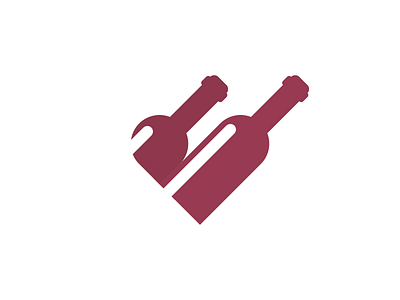 Wine Love bottle brand heart identity logo logotype love wine