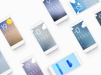 Weather App app color day iphone rain sun weather