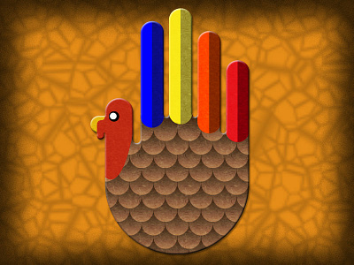 Hand Turkey america digital drawing holiday illustration thanksgiving turkey