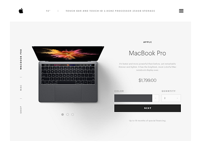 Daily UI: #033 Customize Product apple clean customize daily daily ui dailyui interface macbook product ui user user interface