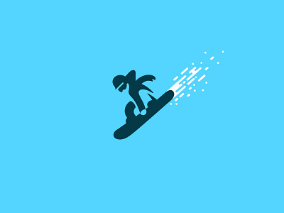 Snowboarder creative logo negative space ski skiing kreatank snow snowboard snowboarding winter