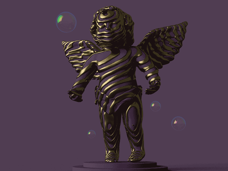 Angel Turntable 3d animation c4d cinema 4d gif illustration zbrush