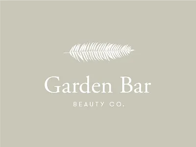 Garden Bar Beauty Co. fern garden logo plant