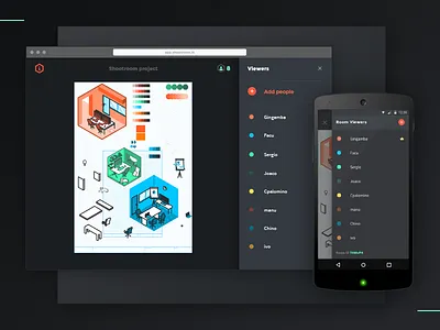 Shootroom App Preview aerolab android desktop ios mobile shootroom ui ux