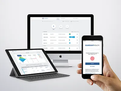 Guardant Health app dashboard doctors mobile ui ux web