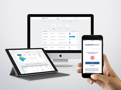 Guardant Health app dashboard doctors mobile ui ux web