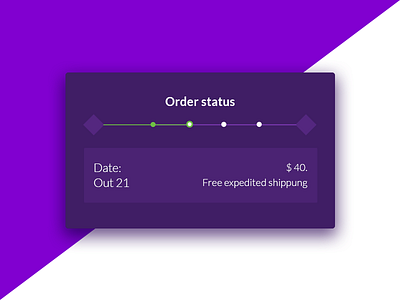 Track order colors order progressbar purple timeline tracking