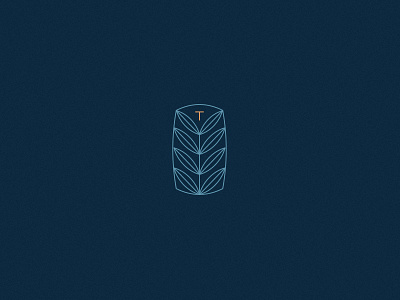 Olive Branch blue branding icon identity leaf leaves logo mark