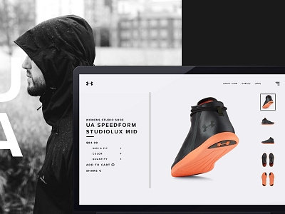 UA Revealed - 01 apparel branding design harbrco photography sports ui under armour ux