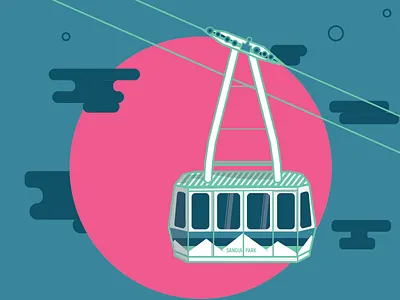 Sandia Park Tramway albuquerque illustration mountain new mexico sandia park tramway