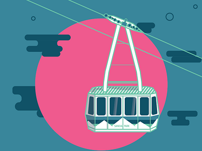 Sandia Park Tramway albuquerque illustration mountain new mexico sandia park tramway