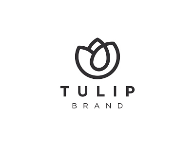 Tulip Brand branding flower logo minimal modern simple tulip