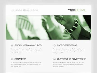 GQRD: Services brand branding design icon icons logo logo design nav navigation sub page web design