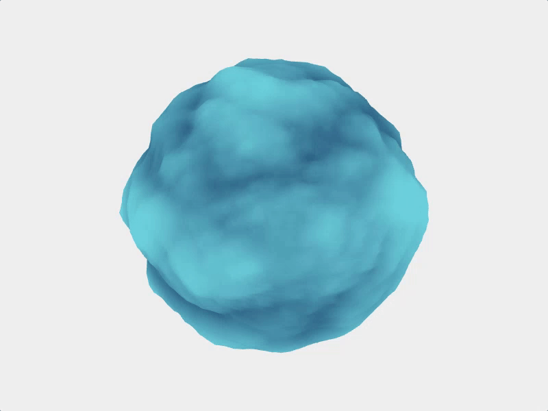 [WebGL] Woobbble blob blue canvas code creativecoding displacement noise shader sinnay sphere threejs webgl