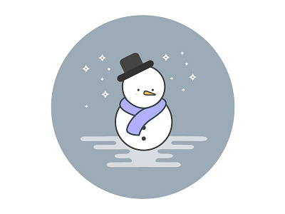 Brrrrr cold cute hat illustration scarf snow snowman stars ui ux vector winter