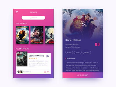 Day 015 - movie app day100 design ios mobile movie ui ux