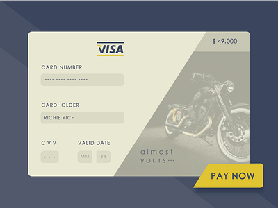 Day#4 dailyui pay now visa visa checkout