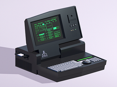 Atari 80s art atari cinema4d d digital illustration isometric lowpoly old polygonal render