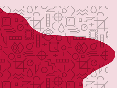 Printer's Pattern blob icon icons illustration lines pattern print printer red spot