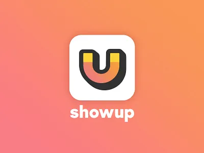 Showup app contest gift gradient logo magnet