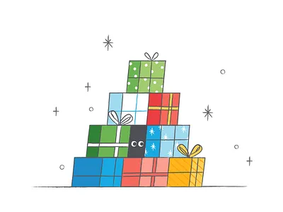 Xmas christmas gift holiday illustration jimdo present xmas