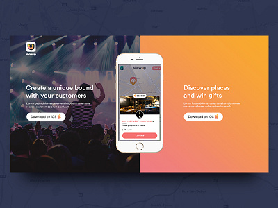 Showup landing page contest discover gift landingpage mobileapp website win