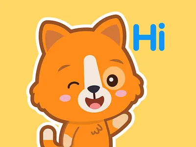 Renji The Cat stickers appstore cat character cute design imessage ios orange stickers