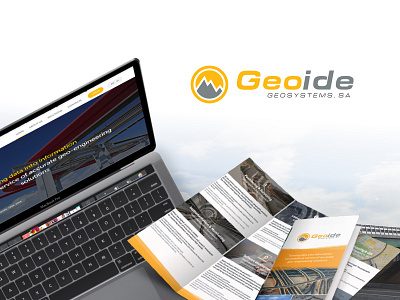 Case Study - Geoide animation business cards rollup tradeshow tri folds ui ux website