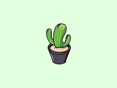 Shiny Cactus cactus farm garden green logo plant vegetable vegetarian