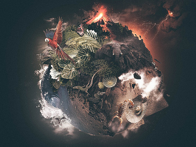 Docutrailer digital earth globe montage nature planet