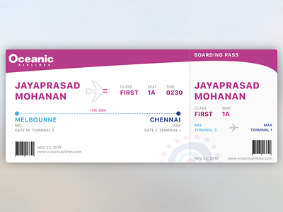 Daily UI 24 24 airline airplane boarding challenge daily pass travel ui