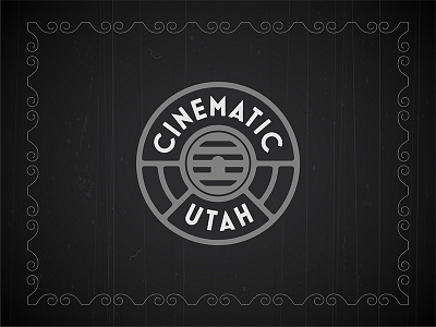 Cinematic Utah Badge badge beehive cinema film reel logo movies salt lake city signage theater ticket window utah villa