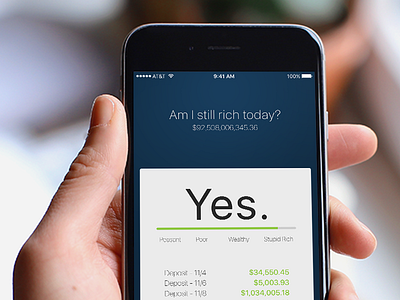Still Rich app design interactive ui ux