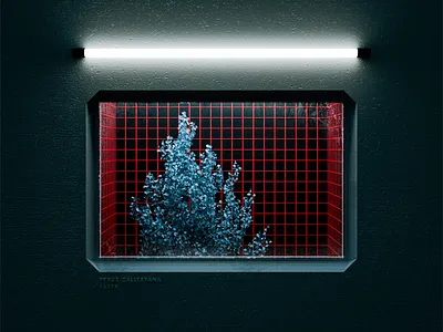 Facility IX 3d c4d glass plant science tree