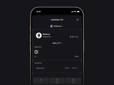 The Crypto Wallet UI Kit | Sending Tokens Made Easy app crypto design system ios ui ui kit ux wallet web3