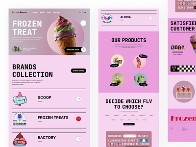 Ice Cream Shop Landing Page Design branding ecommercedesign figma design figma template forzen food website ice cream store ice cream ui ux ice cream website trending design ui ui design ui ux designer website design