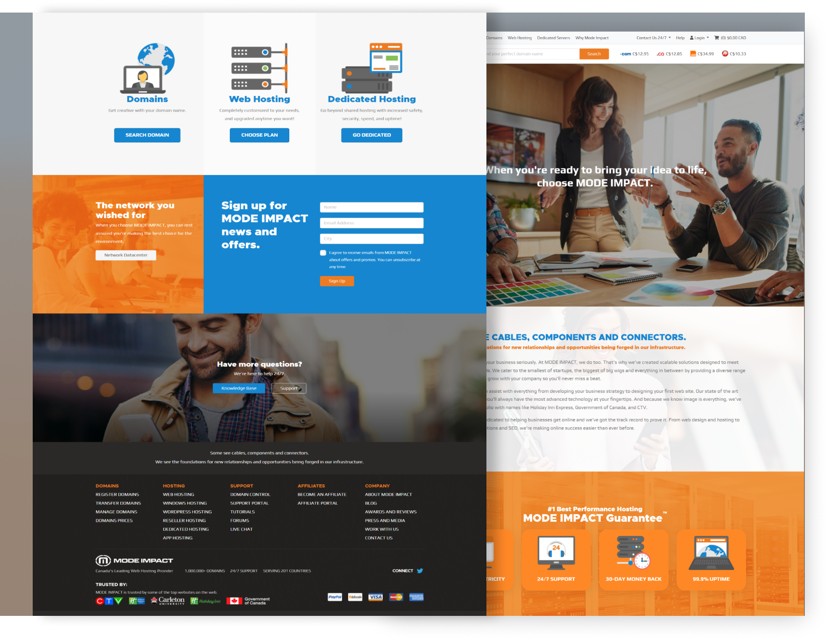 ModeImpact - Figma Website Design & Development on PHP figma frontend development graphic design landing page php ui ui design uiux design website website design website development