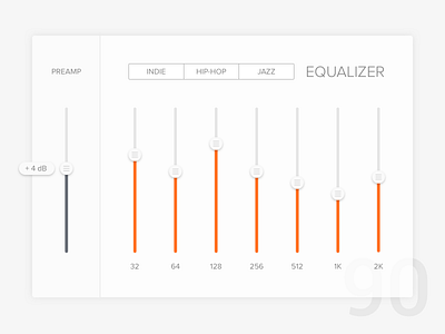 Day 90 - Equalizer 100dayuichallenge equalizer white ui