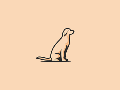 Waiting Dog animal brand dog identity logo wait