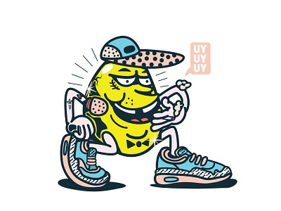 Huevos!! character egg gold illustration smoke street vector weed