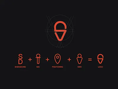 Shengdong Logo Design d host icon inspiration keyword logo mic outline s vi voice