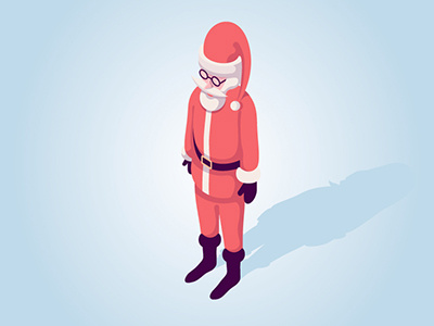 Christmas christmas claus illustration isometric santa vector winter