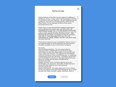 Daily UI Day 89 | Term Of Use daily ui daily ui day 089 terms of use ui uiux