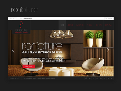 Raniature Interiors Website css3 html5 interaction design interior website responsive ui ux web design website