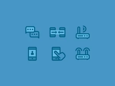 Communication for Flaticon part II chat communication gesture icon line pack router signal smartphone wifi
